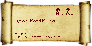 Ugron Kamélia névjegykártya